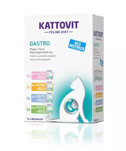 Kattovit Gastro 12x85g lajitelmalaatikko kissan märkäruoka - Erikoismärkäruoat - 4000158772640 - 1