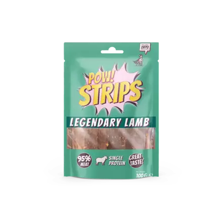 POW Strips Legendary Lamb Lammas 100g - Koiran herkut - 7350040130070 - 1