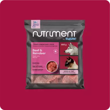 RAUH! Nutriment Beef-Reindeer Nauta-Poro raakaruoka - Muut koiran raakaruoat - 6410180002260 - 1