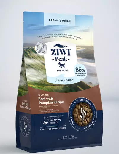 ZiwiPeak Uuden-Seelannin Steam & Dried Nauta Koiranruoka - Ziwipeak kuivaruoat - 9421038210000 - 2