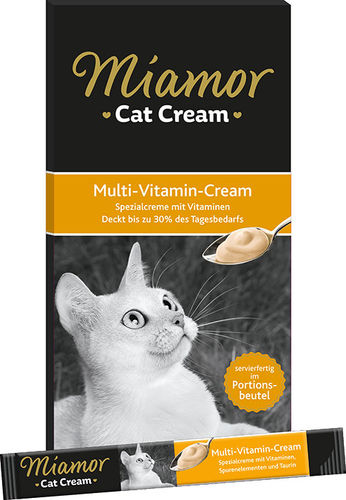 Miamor Cat Cream Vitamiinitahna 6x15g kissan lisäravinne - Kissan herkut - 4000158743060 - 1