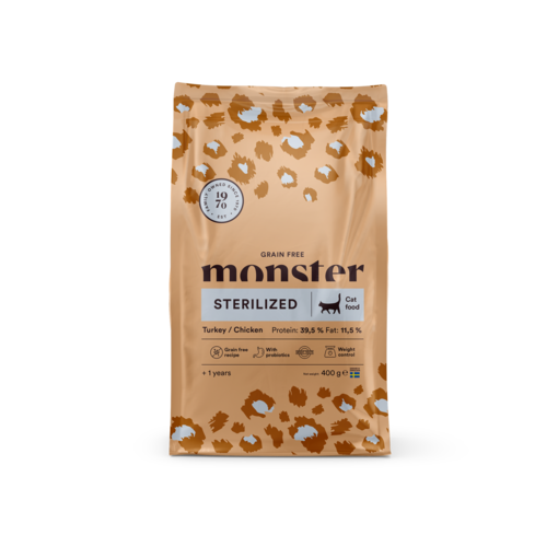 Monster Cat Grain Free Sterilized Turkey & Chicken Kissanruoka - Monster kuivaruoat - 7350040125670 - 1