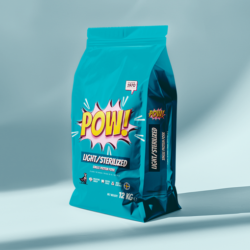 POW! Dog Light/Sterilized Single protein Pork Possu Sika Koiran ruoka - Erikoiskuivaruoat - 7350040129920 - 1