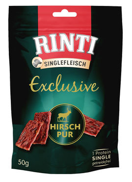 Rinti Singlefleisch Exclusive Hirvi 50g - Koiran herkut - 4000158915320 - 1