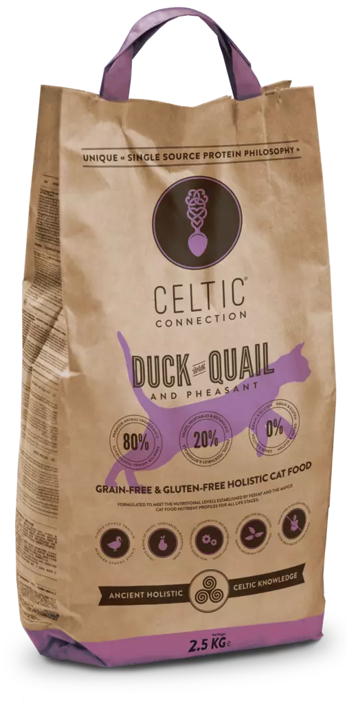 Celtic Duck with Quail & Pheasant Ankka Viiriäinen Fasaani Kissankuivaruoka 2,5kg - Kissan erikoiskuivaruoat - 5425038502510 - 1
