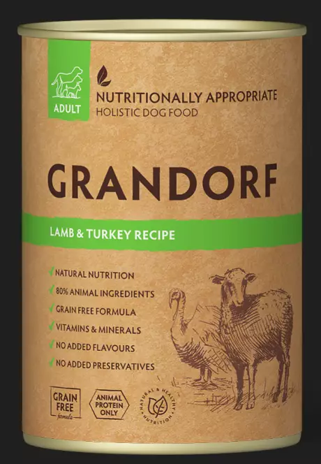Grandorf Dog Lamb Turkey Lammas Kalkkuna 400g koiranmärkäruoka - Koiran märkäruoat - 5407007852130 - 1