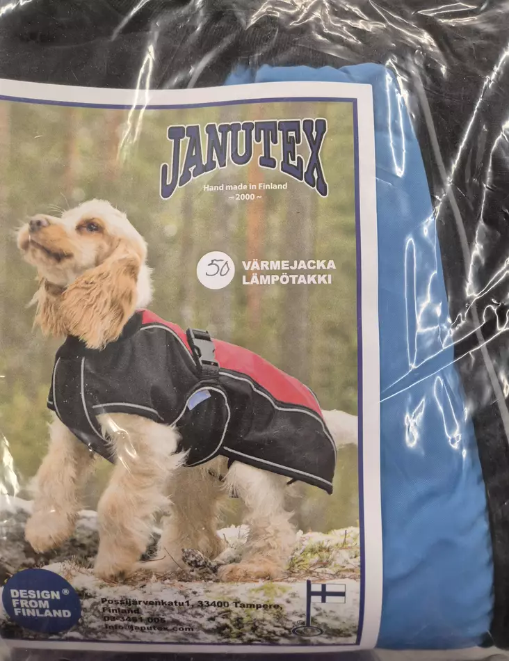 Janutex Lämpötakki koiralle sini-musta - Koiran takit ja haalarit - KURATAKKI40 - 1