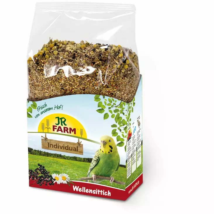 Jr. Farm Wellensittich Individual Undulaatti linnunruoka 1kg - Lintujen ruoka ja herkut - 4024344084010 - 1