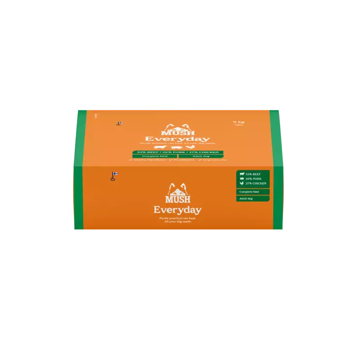 MUSH Everyday Green 9kg - MUSH koiran pakasteruoat - 6440006510440 - 1