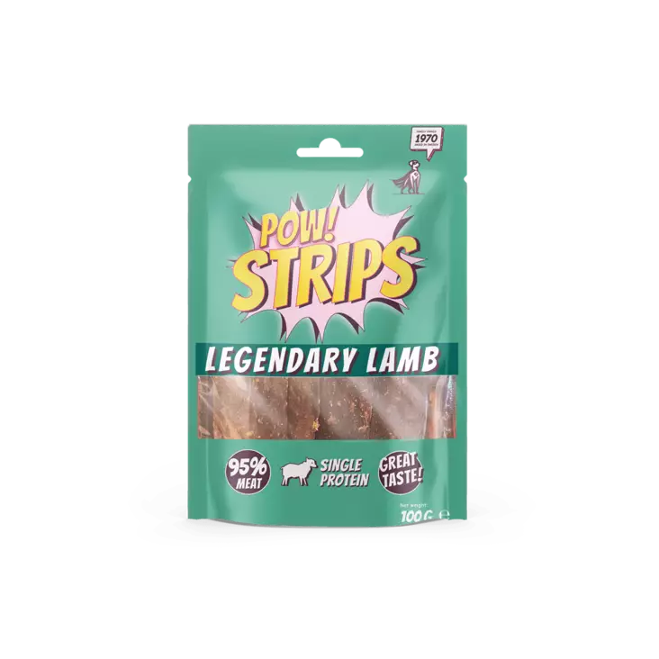 POW Strips Legendary Lamb Lammas 100g - Koiran herkut - 7350040130070 - 1