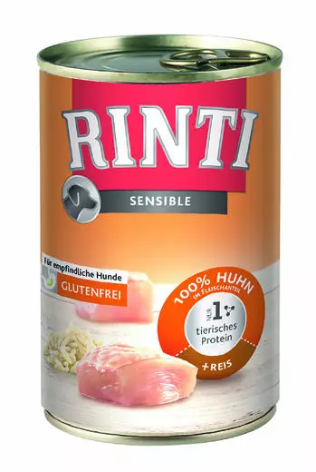 Rinti Sensible kana & riisi 400g täysravinto koiranmärkäruoka - Koiran märkäruoat - 4000158940520 - 1
