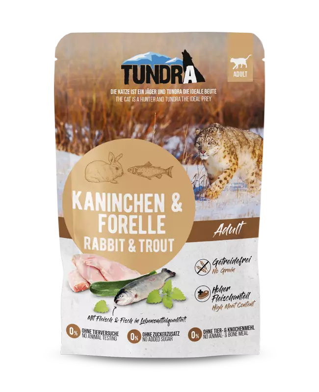 Tundra Rabbit-Trout Kani-Taimen Kissanmärkäruoka 85g - Erikoismärkäruoat - 4027245007720 - 1