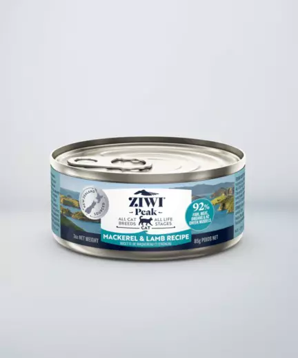 Ziwipeak Uuden-Seelannin makrilli&lammas 85g purkki kissanruoka märkäruoka - Märkäruokatölkit - 9421016594320 - 1