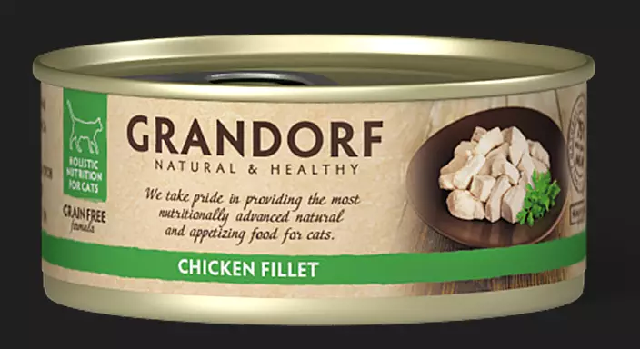 Grandorf Cat Chicken Breast Kananrinta 70g kissanmärkäruoka - Märkäruokatölkit - 5407007850211 - 1
