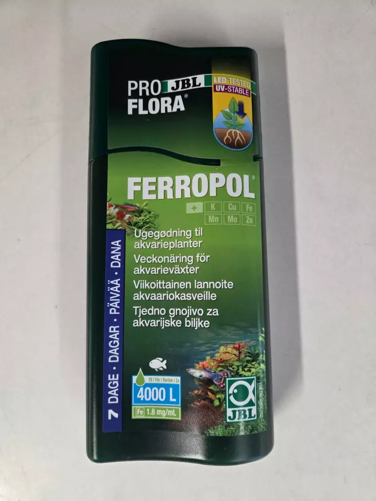 JBL ProFlora Ferropol Yleiskasvilannoite 250ml LED-tested UV-stable - Akvaarion kasviravinteet - 4014162074201 - 1