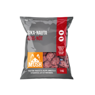 MUSH Basic Sika-Nauta 1kg - MUSH koiran pakasteruoat - 6430023291682 - 1