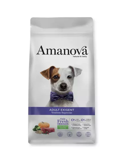 Amanova Adult Exigent Venison - Peura koiran kuivaruoka - Erikoiskuivaruoat - 8413037376802 - 1