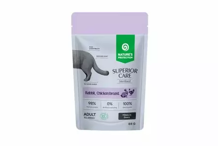Nature´s Protection Superior Care Cat Sterilised Adult All Breed 85g kissan märkäruoka - Märkäruokapussit - 4771317479082 - 1
