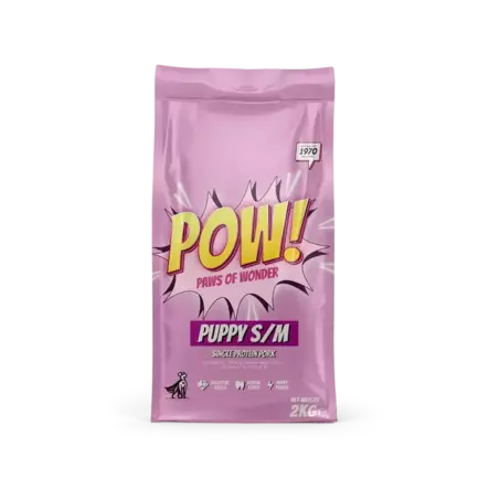 POW! Dog Puppy S/M Pork 12kg - Erikoiskuivaruoat - 7350040129852 - 1