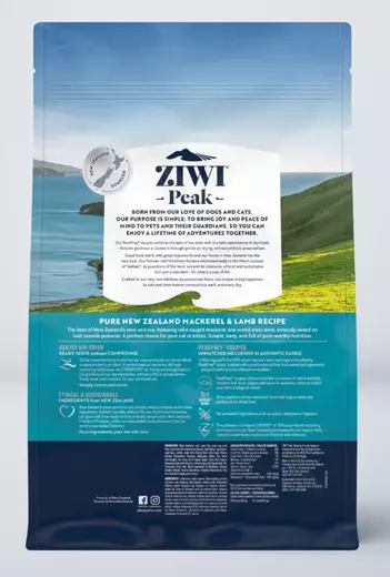 ZiwiPeak Kissa Air Dried Makrilli & Lammas 1 kg - Kissan erikoiskuivaruoat - 9421016595792 - 2