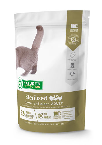 Nature’s Protection Super Premium Sterilized Cat Siipikarja kissan kuivaruoka 400g - Kissan erikoiskuivaruoat - 4771317457752 - 1