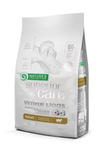 Nature’s Protection Superior Care Adult Small White Dogs Lammas koiran kuivaruoka - Natures Protection kuivaruoat - 4771317456632 - 2