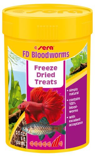 Sera FD Bloodworms Surviasentoukkia - Kalojen kuivaruoka - 4001942011402 - 1