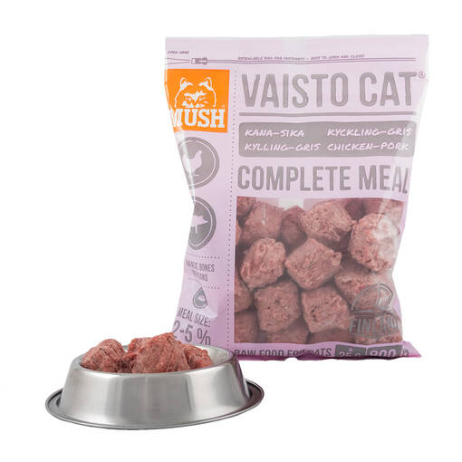 MUSH Vaisto CAT Vaaleanpunainen Sika-Kana kissan täysravinto - Kissan pakasteruoat - 6430023292122 - 1