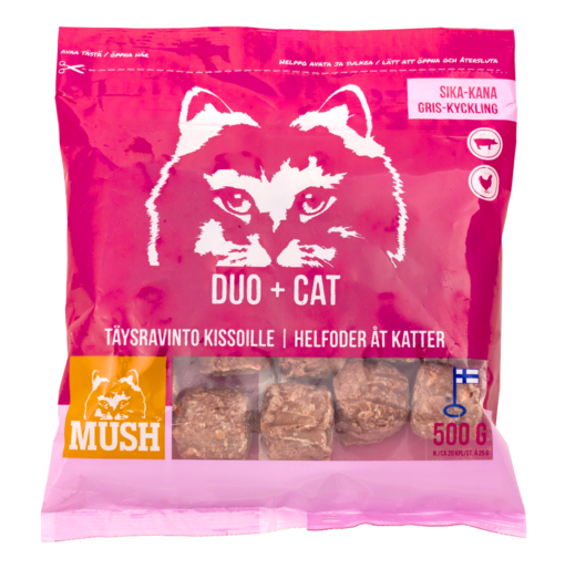 MUSH DUO+ CAT Sika-Kana kissan täysravinto - Kissan pakasteruoat - 6430023296472 - 1