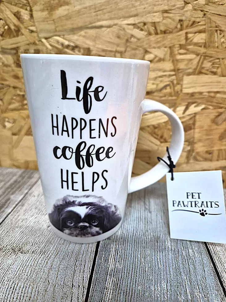 Otter House Life Happen Coffee Help Muki - Eläinaiheiset tavarat - 5017680046902 - 1