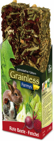 Jr. Farm Grainless Farmys Herkkutanko Punajuuri & Fenkoli jyrsijän herkku 140g - Kanin ja jyrsijän herkut - 4024344214653 - 1