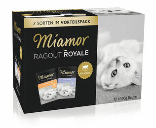 Miamor Ragout Royales Kitten Lajitelma: Kana ja Nauta Hyytelössä kissan märkäruoka 12x100g - Märkäruoka monipakkaukset - 4000158740953 - 1