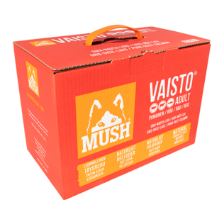 MUSH Vaisto Adult Punainen Sika-Nauta-Lohi koiran täysravinto - MUSH koiran pakasteruoat - 6430023293273 - 2