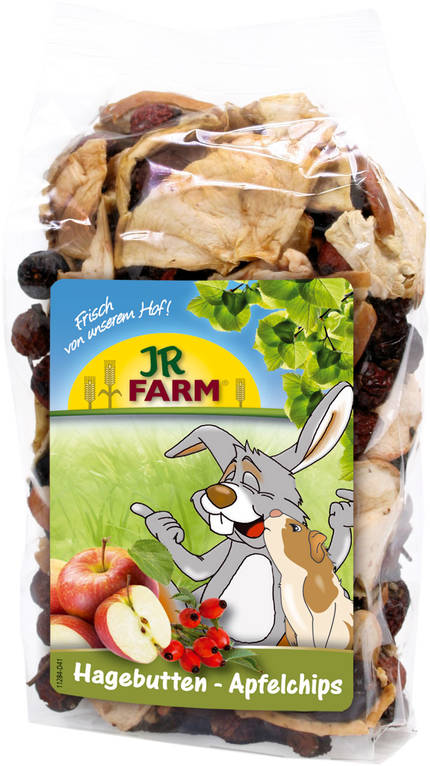 JR FARM Hagebutten - Apfelchips Ruusunmarja-Omenaviipaleet 125g - Kanin ja jyrsijän herkut - 4024344004063 - 1