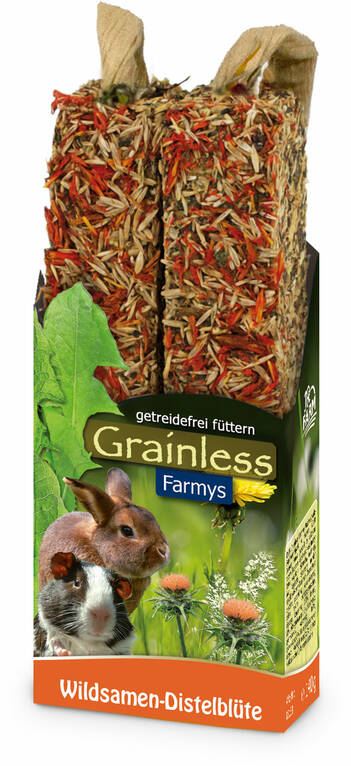 Jr. Farm Grainless Farmys Herkkutanko Villisiemen & Ohdake jyrsijän herkku 140g - Kanin ja jyrsijän herkut - 4024344081583 - 1