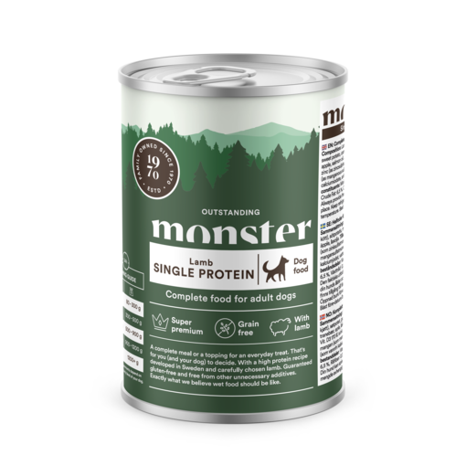 Monster Adult Single Protein Lamb Lammas - Koiran märkäruoat - 7350040124413 - 0
