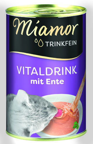 Miamor Trinkfein Vitaljuoma Ankka kissan täydennysravinto 135ml - Kissan herkut - 4000158743633 - 1