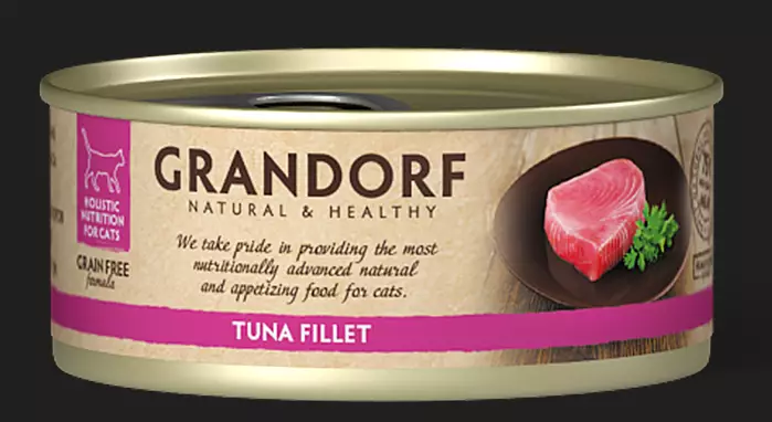 Grandorf Cat Tuna Fillet Tonnikala 70g kissanmärkäruoka - Märkäruokatölkit - 5407007850273 - 1