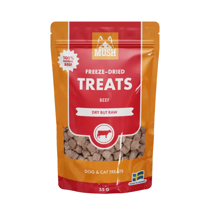 MUSH FREEZE-DRIED TREATS NAUTA 55 G Kissanherkku Koiranherkku - Koiran herkut - 7350086571523 - 1