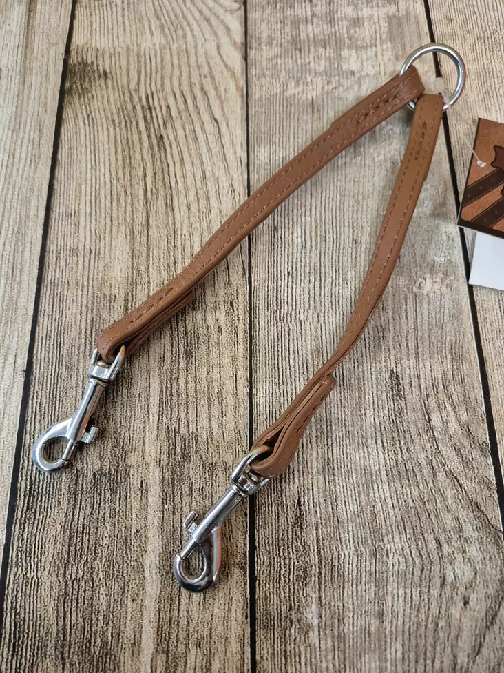 Nahkainen hihnanjakaja 10mmx35cm - Koiran muut hihnat - 6430031874433 - 1