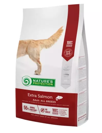 Natures Protection Adult All Breed Extra Salmon 12kg Koiranruoka - Natures Protection kuivaruoat - 4771317457523 - 1