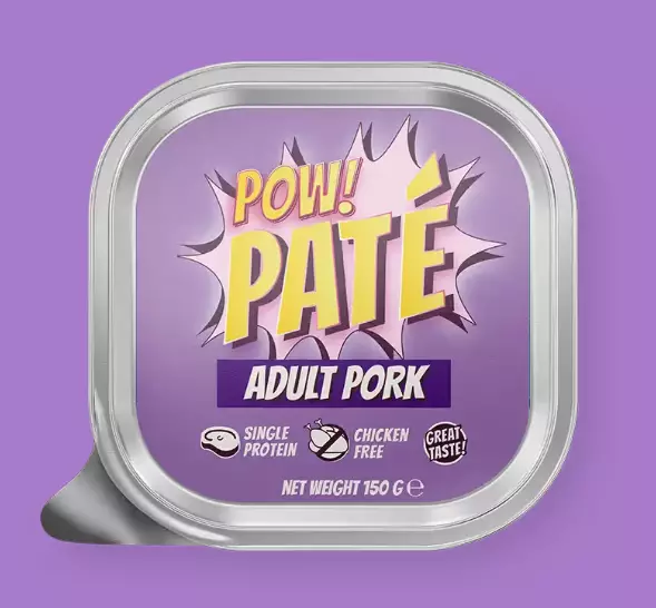 POW! Pate Adult Pork 150g koiran märkäruoka - Koiran märkäruoat - 7350040128763 - 1