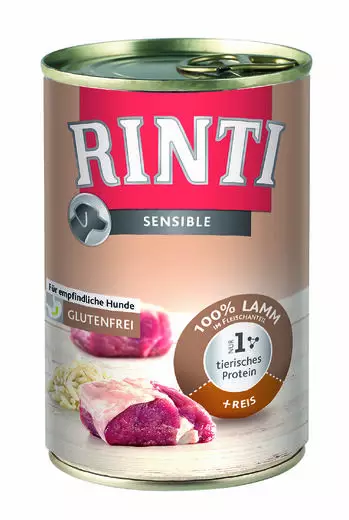 Rinti Sensible lammas & riisi 400g täysravinto märkäruoka koiralle - Koiran märkäruoat - 4000158940513 - 1