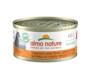 Almo Nature HFC Natural Cat Kana & Tonnikala kissan täydennysravinto 70g - Märkäruokatölkit - 8001154004144 - 1