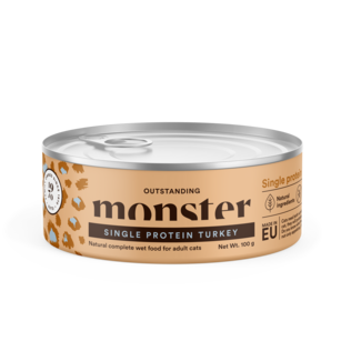 Monster Cat Single Protein Turkey 100g Kissan märkäruoka - Märkäruokatölkit - 7350040124444 - 0
