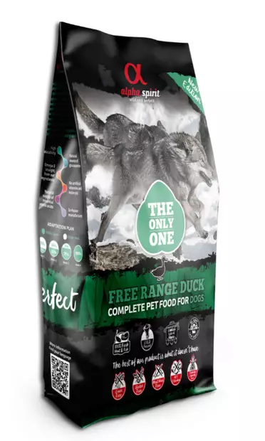 Alpha Spirit The Only One Free Range Duck (Ankka, kana, kala) koiranruoka - Erikoiskuivaruoat - 8436586310264 - 2