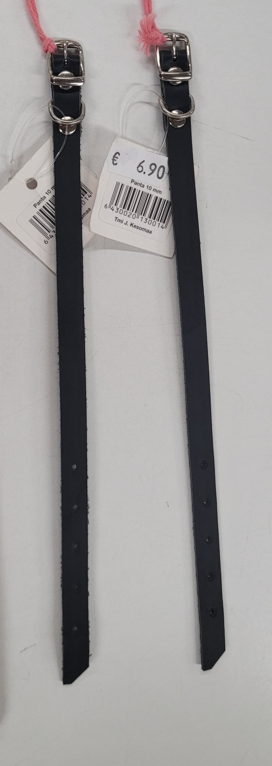 Kesomaa Nahkapanta musta 10mm 24cm - Koiran nahkapannat - 6430020130014 - 1