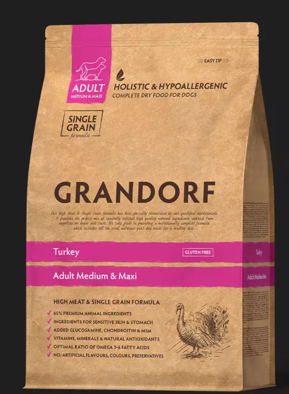 Grandorf Turkey Adult All Breeds 10kg koiranruoka - Erikoiskuivaruoat - 5407007851164 - 1