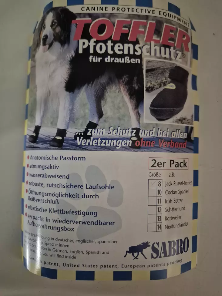 SABRO ulkotossu koko 8 (2kpl) - Koiran tossut - 1234 - 1