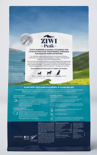 ZiwiPeak Air Dried Makrilli & lammas 2,5 kg koiranruoka - Ziwipeak kuivaruoat - 9421016594115 - 2